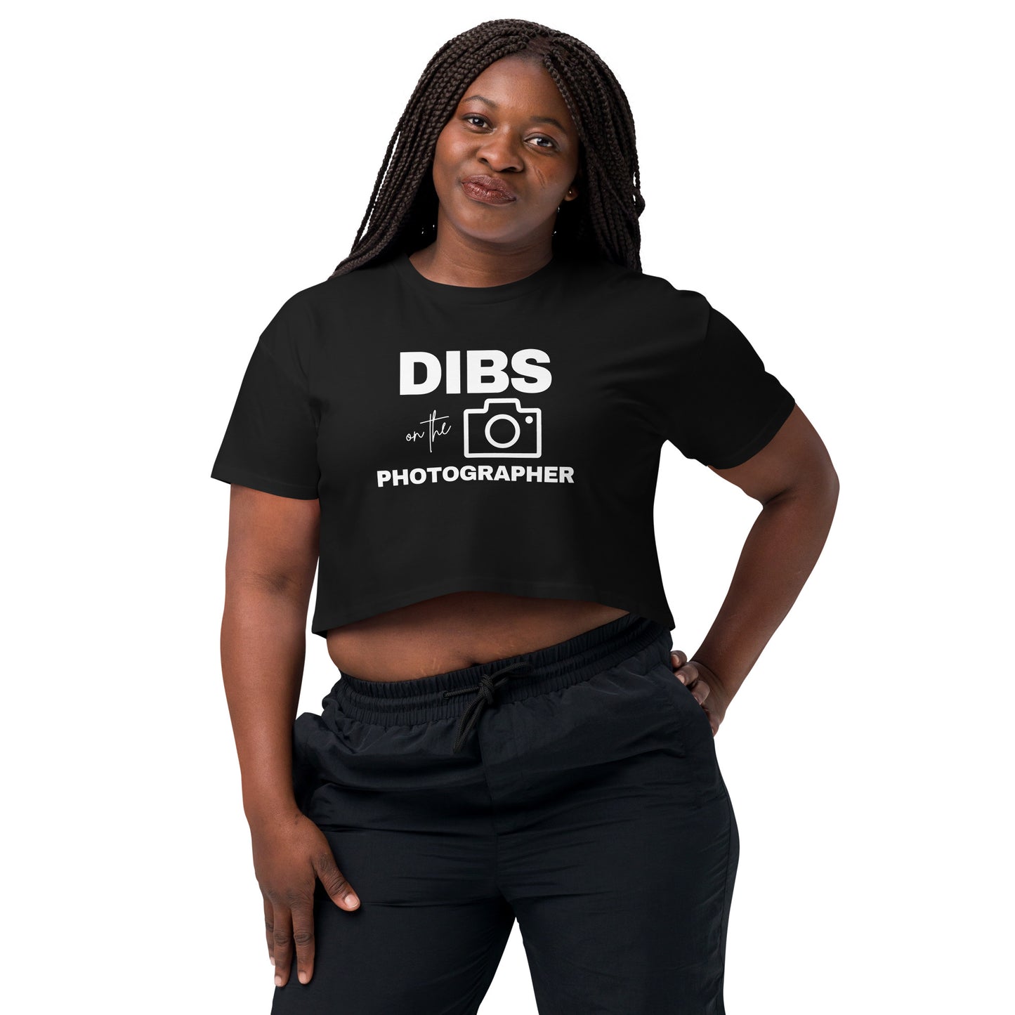 DIBS on the Photographer Women’s crop top
