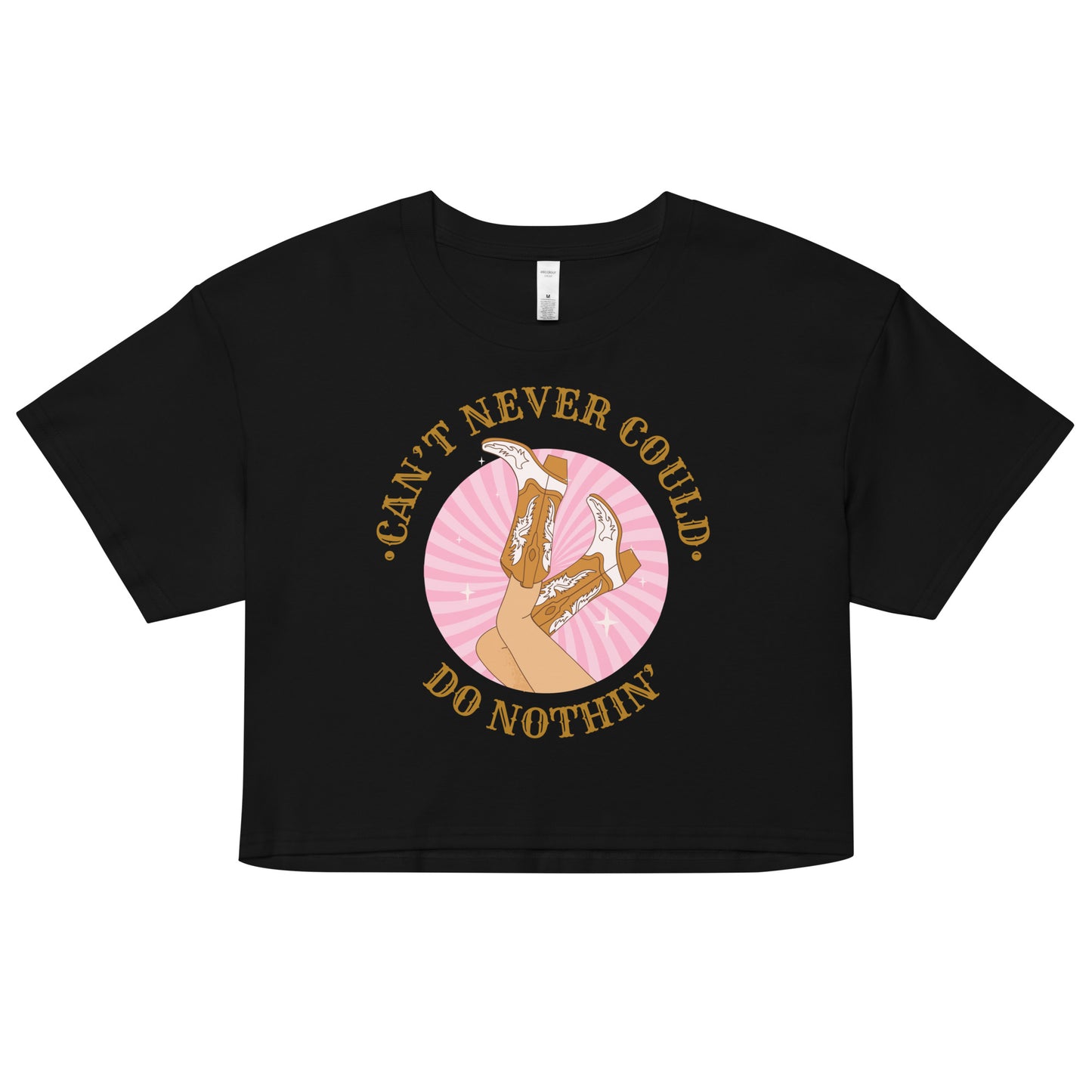 Can't Never Could Cowgirl Women’s crop top