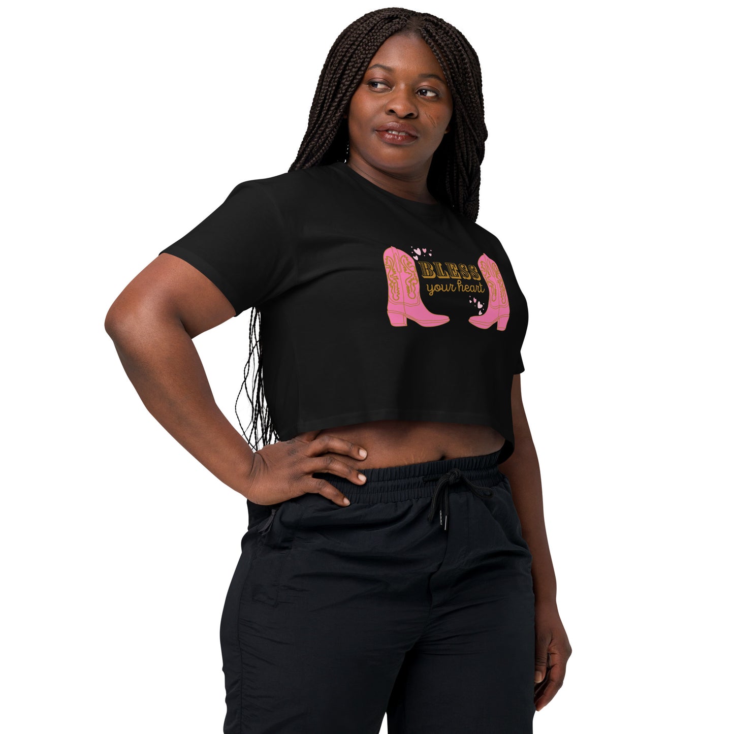Bless Your Heart - Boots Women’s crop top