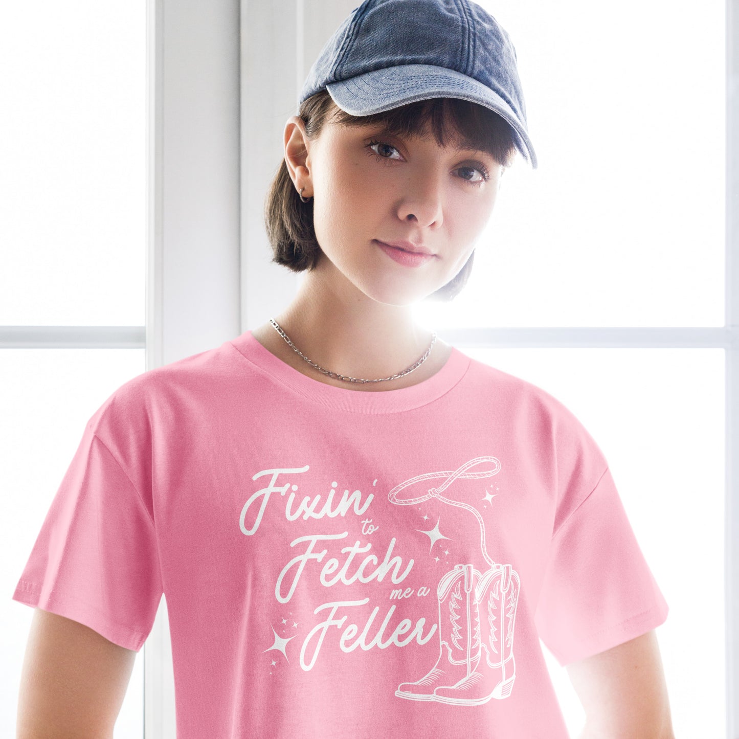 Fixin to Fetch me a Feller Women’s crop top