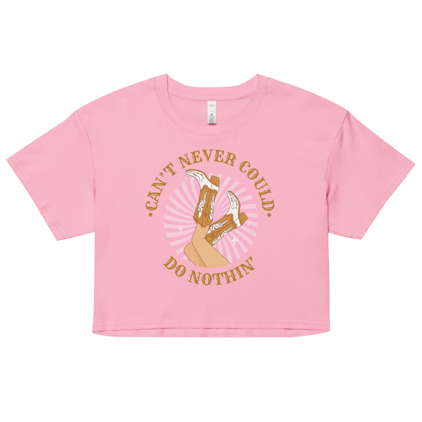 Can't Never Could Cowgirl Women’s crop top