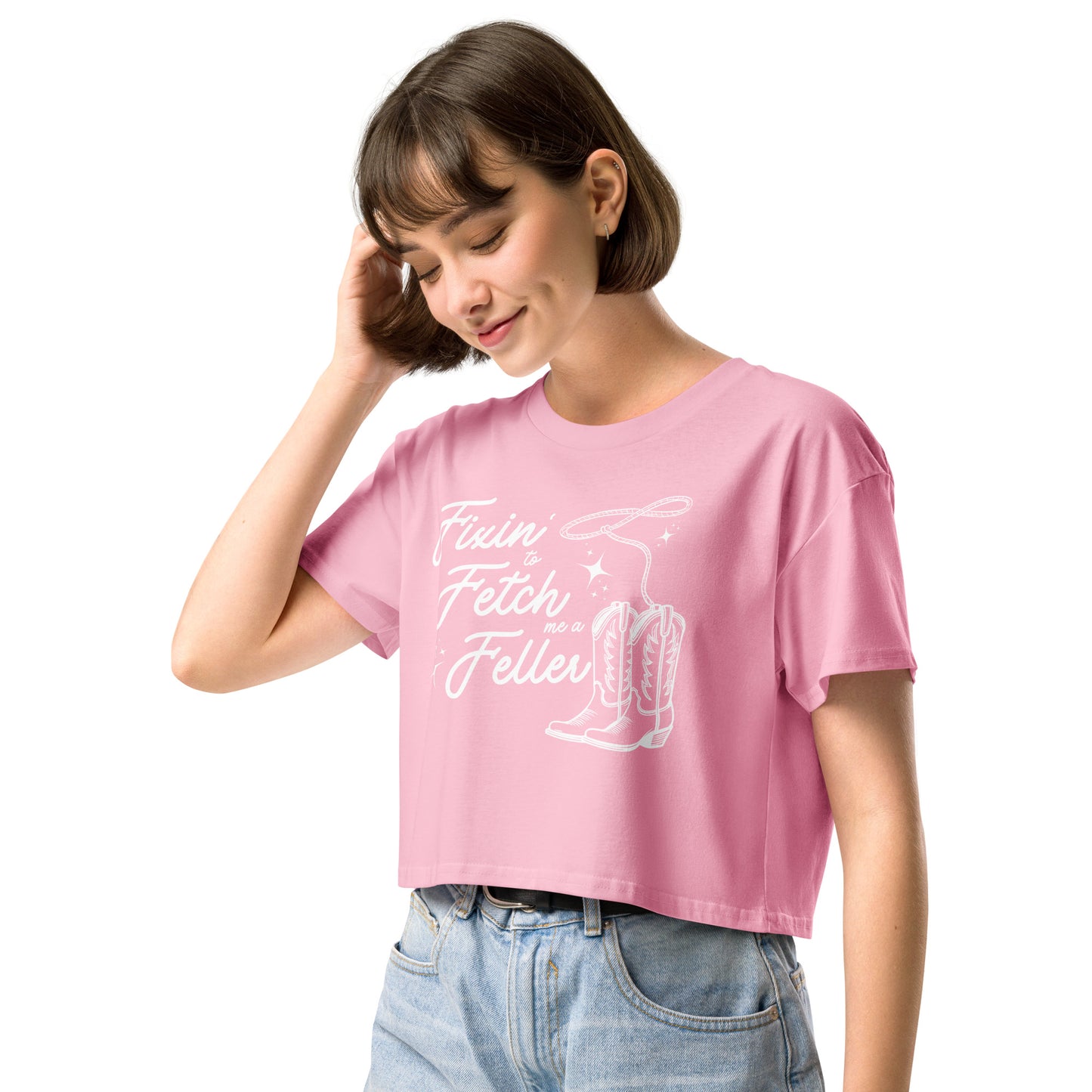 Fixin to Fetch me a Feller Women’s crop top