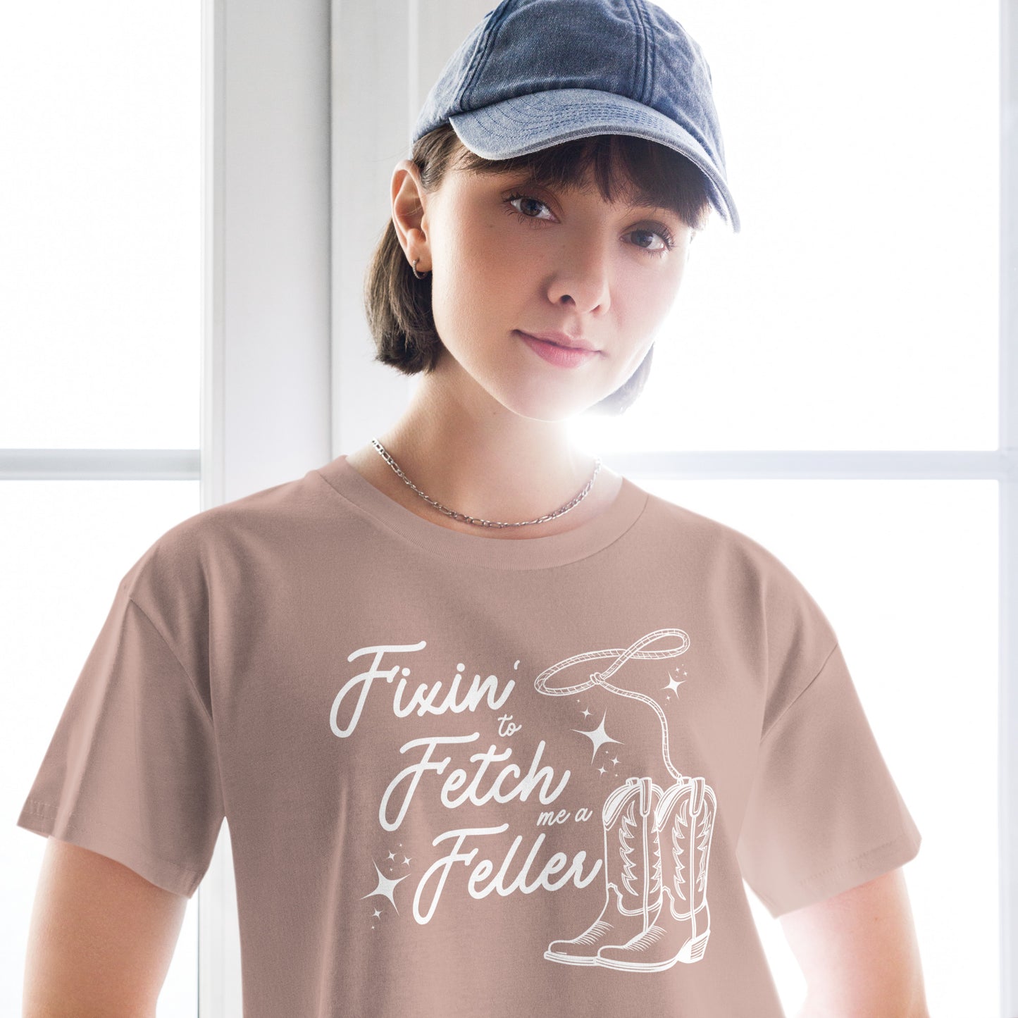 Fixin to Fetch me a Feller Women’s crop top