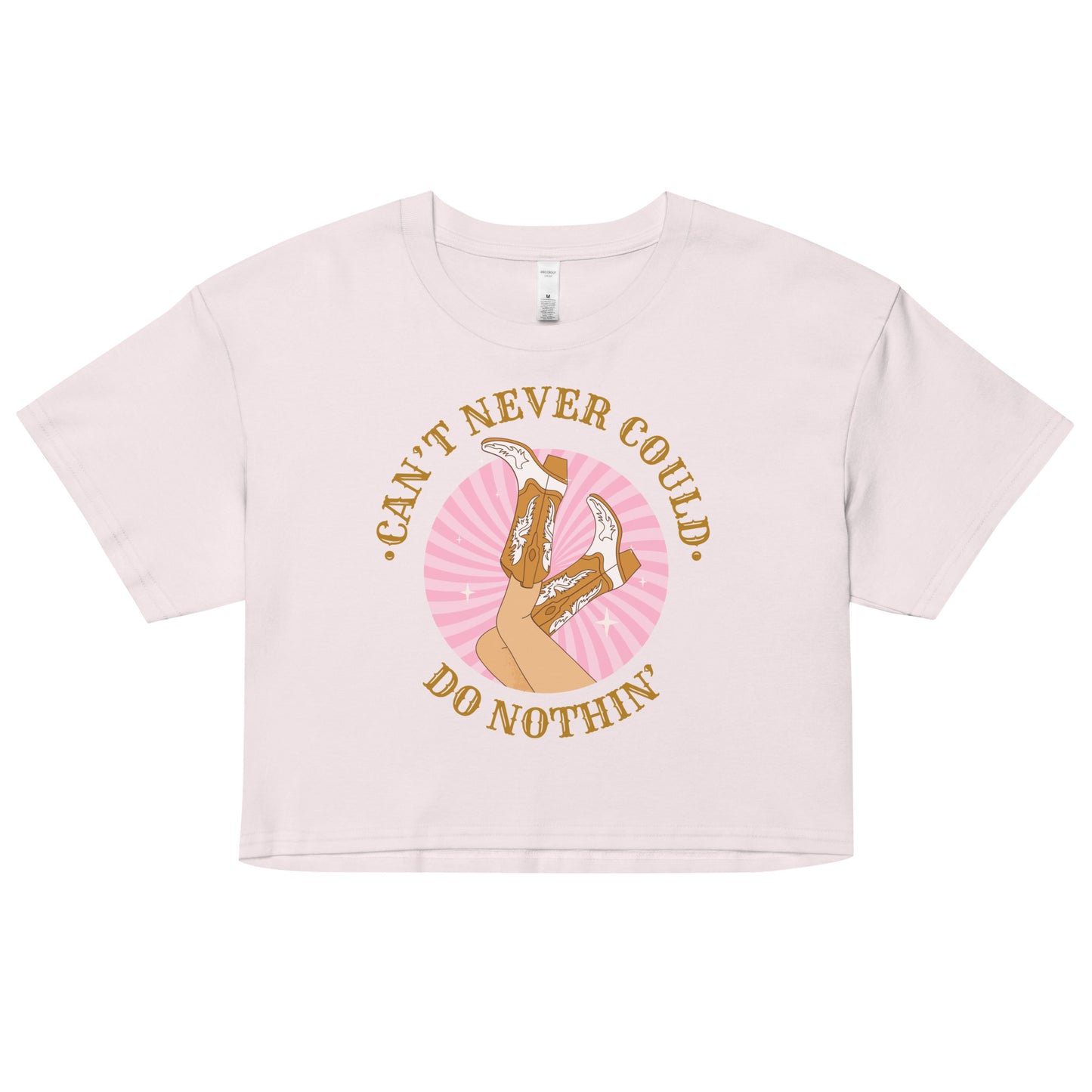 Can't Never Could Cowgirl Women’s crop top