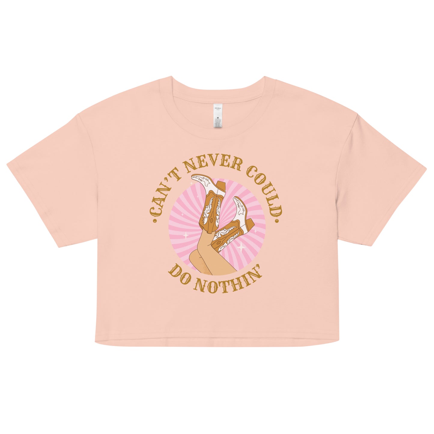 Can't Never Could Cowgirl Women’s crop top