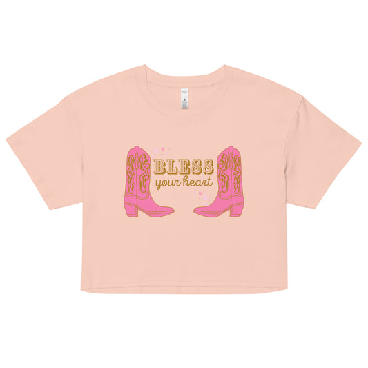 Bless Your Heart - Boots Women’s crop top