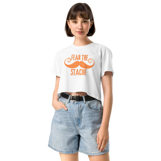 Fear the 'Stache Women’s crop top