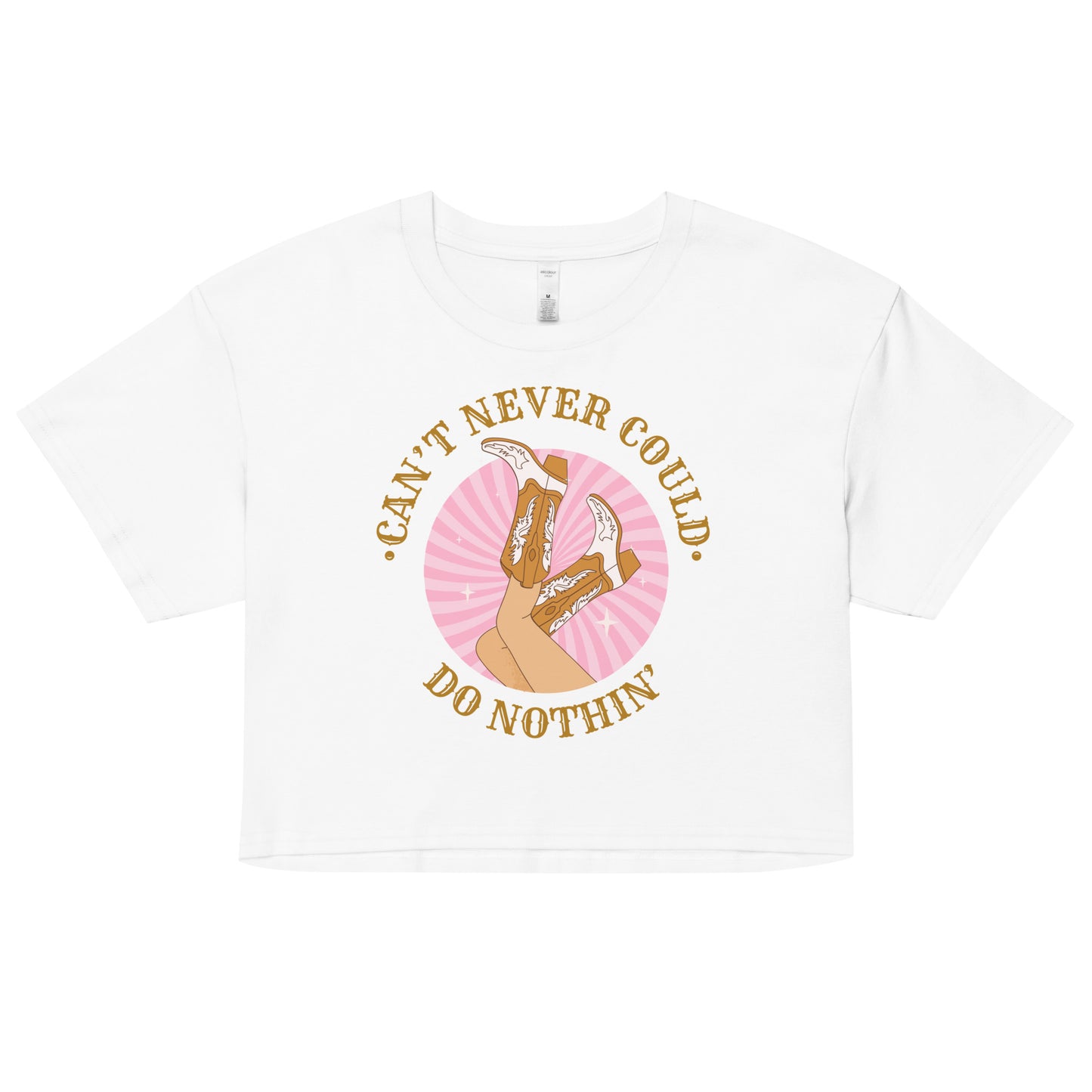 Can't Never Could Cowgirl Women’s crop top