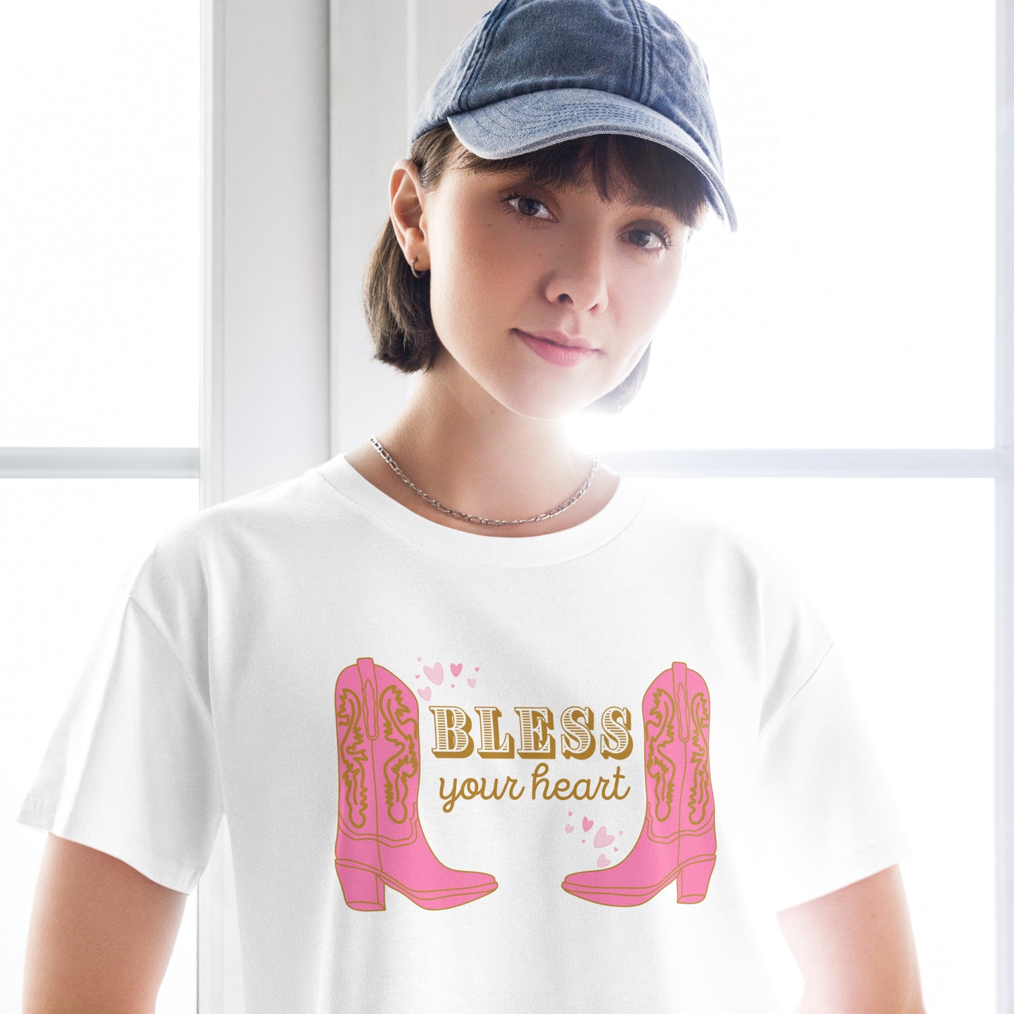 Bless Your Heart - Boots Women’s crop top