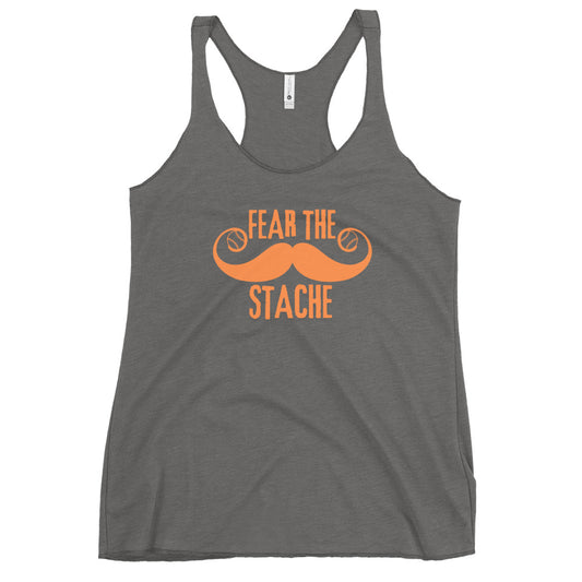 Fear the Stache Women's Racerback Tank