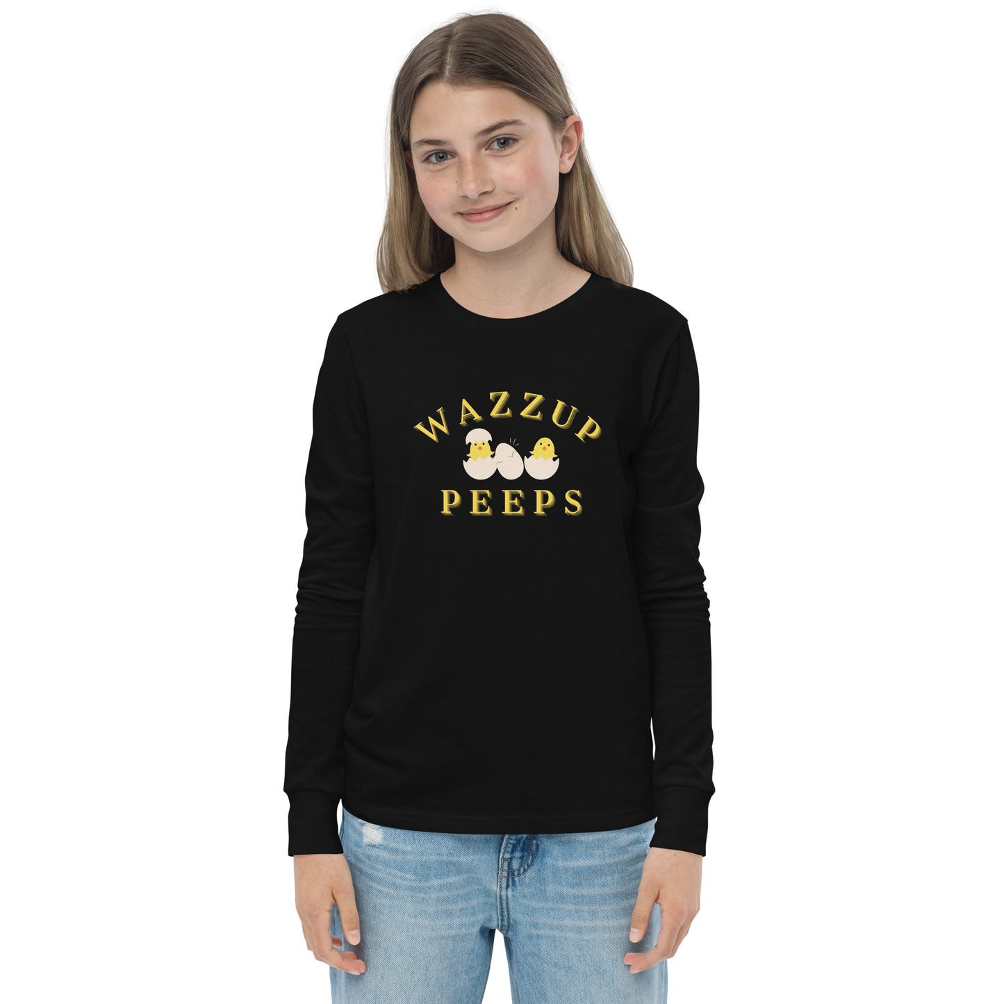 Wazzup Peeps Chicks Youth long sleeve tee