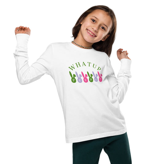 What Up Peeps? Youth long sleeve tee