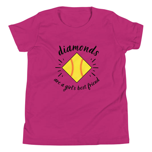 Diamonds are a Girl's Best Friend Youth Short Sleeve T-Shirt