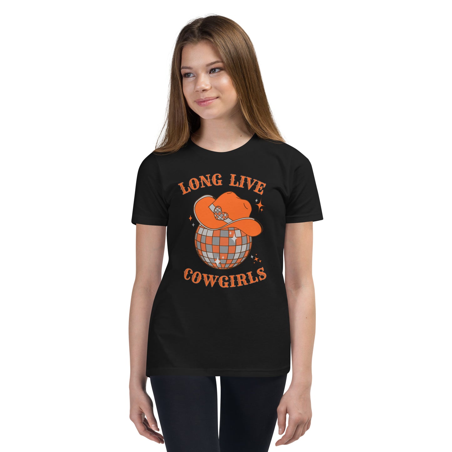Long Live BIG ORANGE Cowgirls Youth Short Sleeve T-Shirt