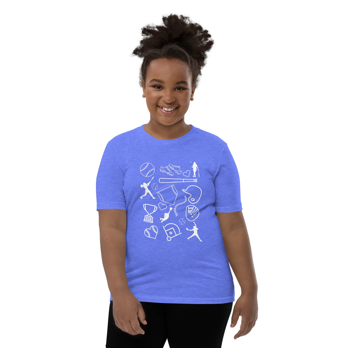 Softball Doodles Youth Short Sleeve T-Shirt