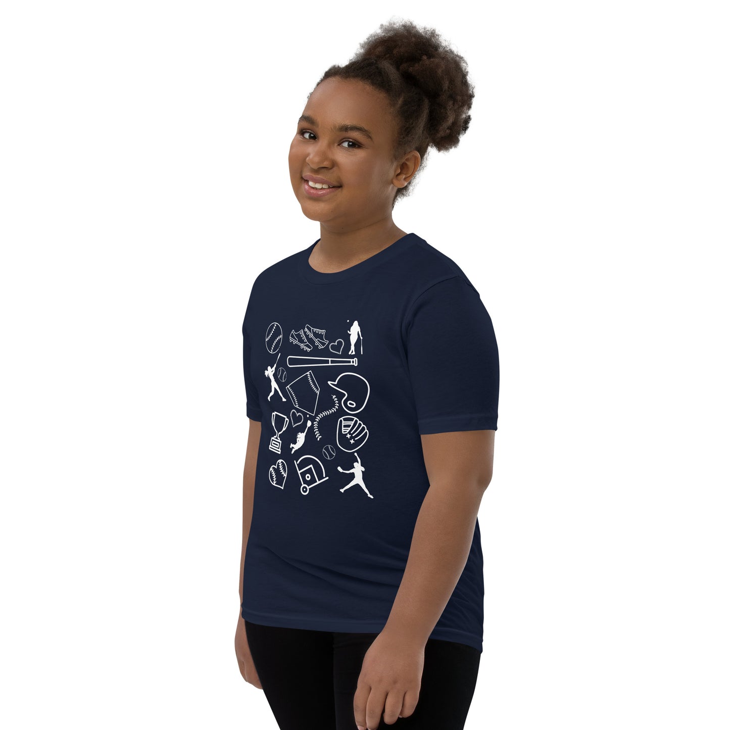 Softball Doodles Youth Short Sleeve T-Shirt
