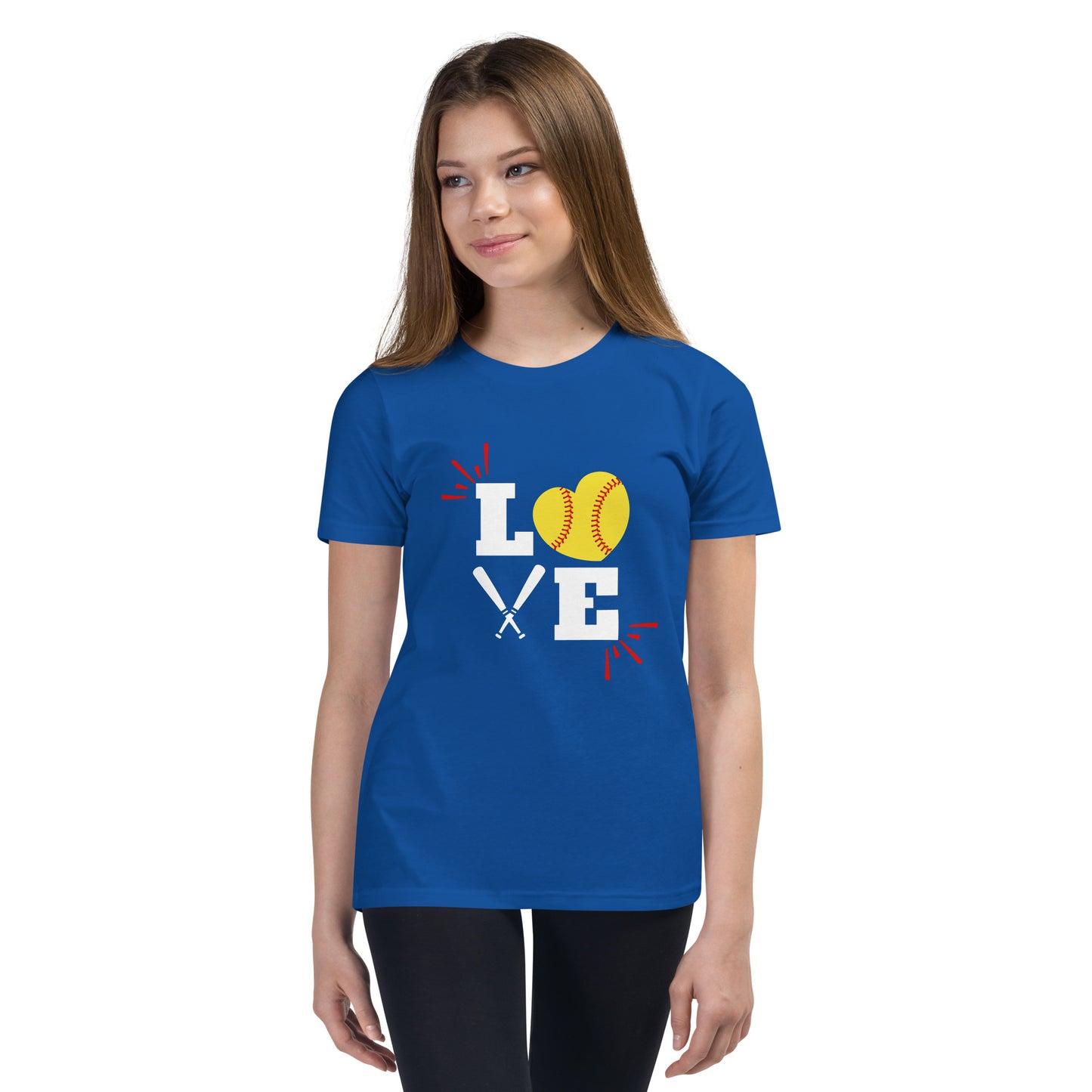 Softball LOVE Youth Short Sleeve T-Shirt
