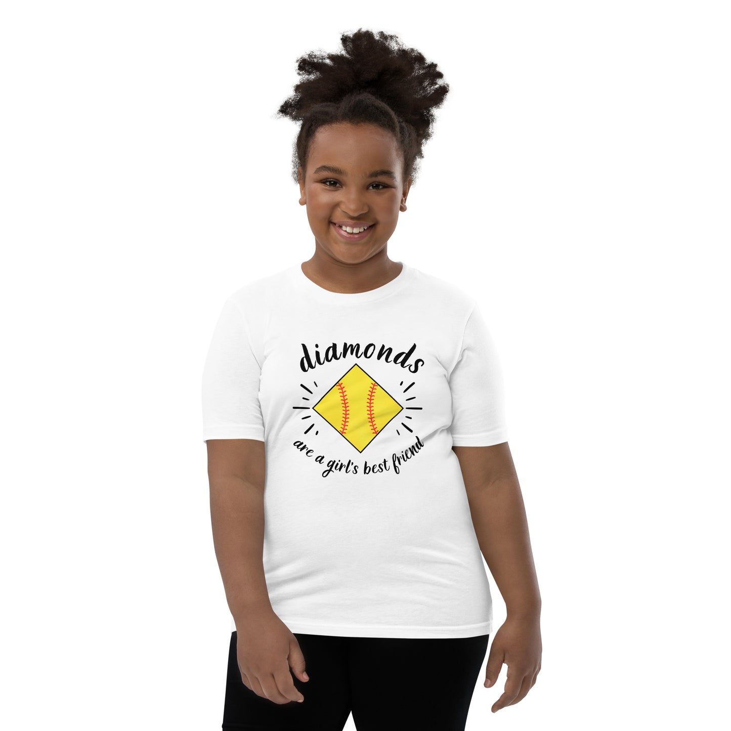 Diamonds are a Girl's Best Friend Youth Short Sleeve T-Shirt