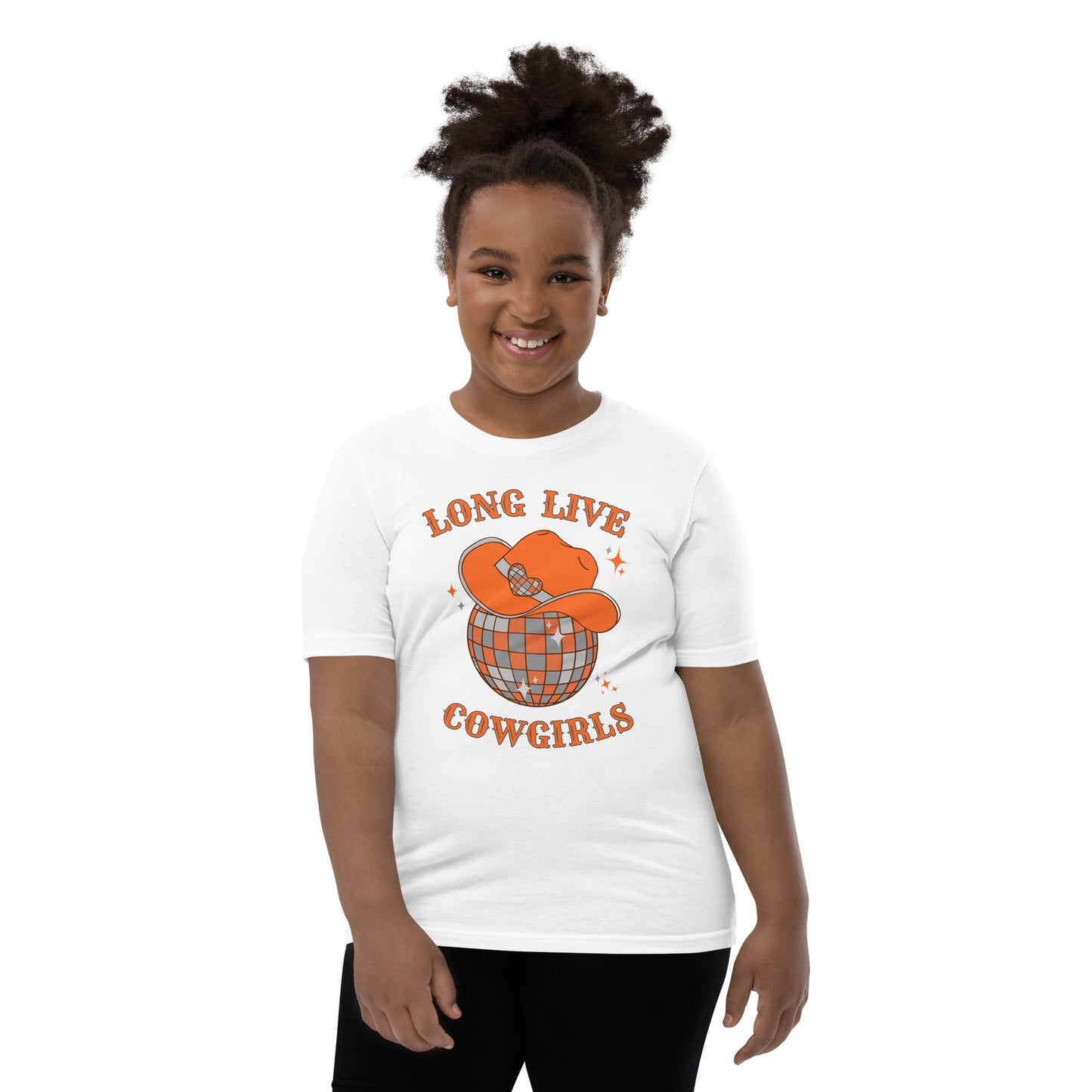 Long Live BIG ORANGE Cowgirls Youth Short Sleeve T-Shirt